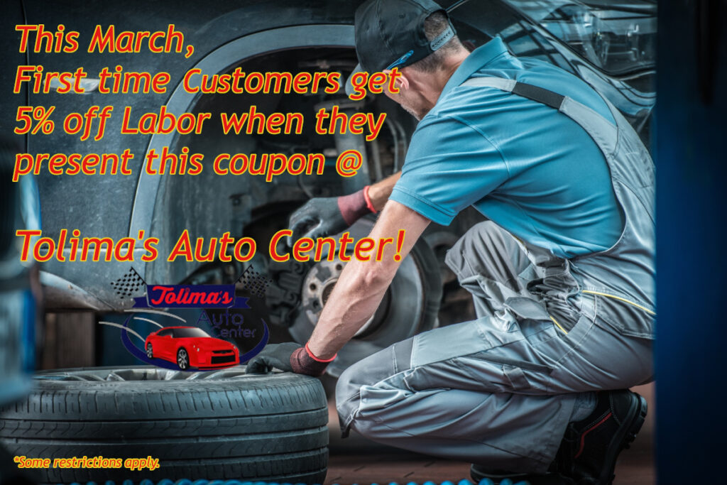 5% Off Discount Coupon for Auto Repair March
